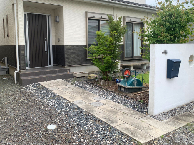 玄関ポーチ拡張・スロープ施工