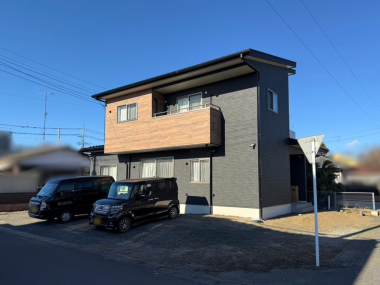 石と緑のシンプルモダン外構